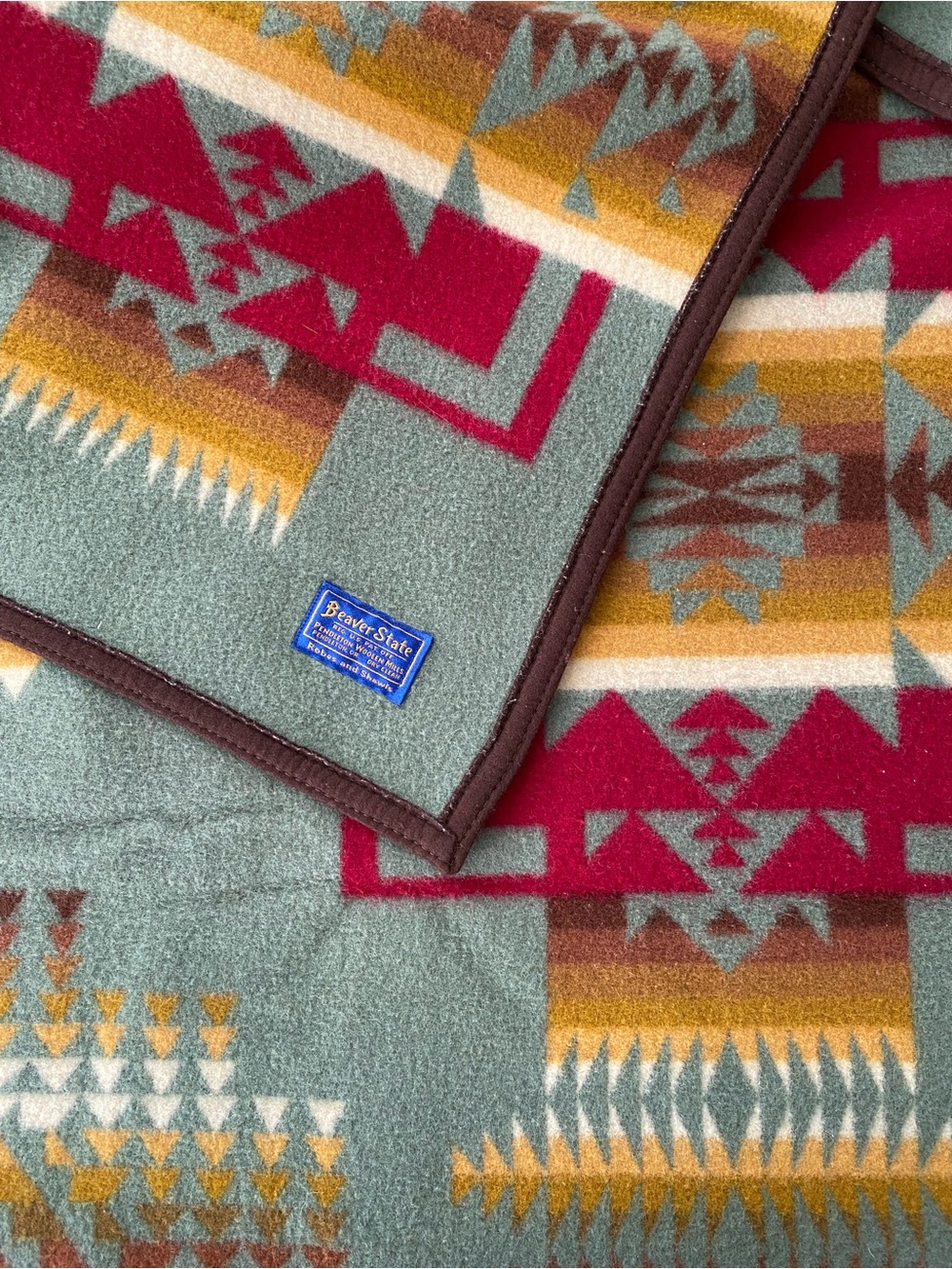 Pendleton Vintage Beaver State Chief Joseph Wool Robes And Shawls Blanket